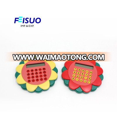 2018 new hot sale flower shape fancy mini calculator