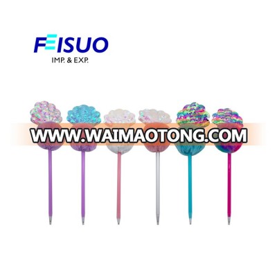 Good selling creative gift Cartoon shell promotion pompon pen